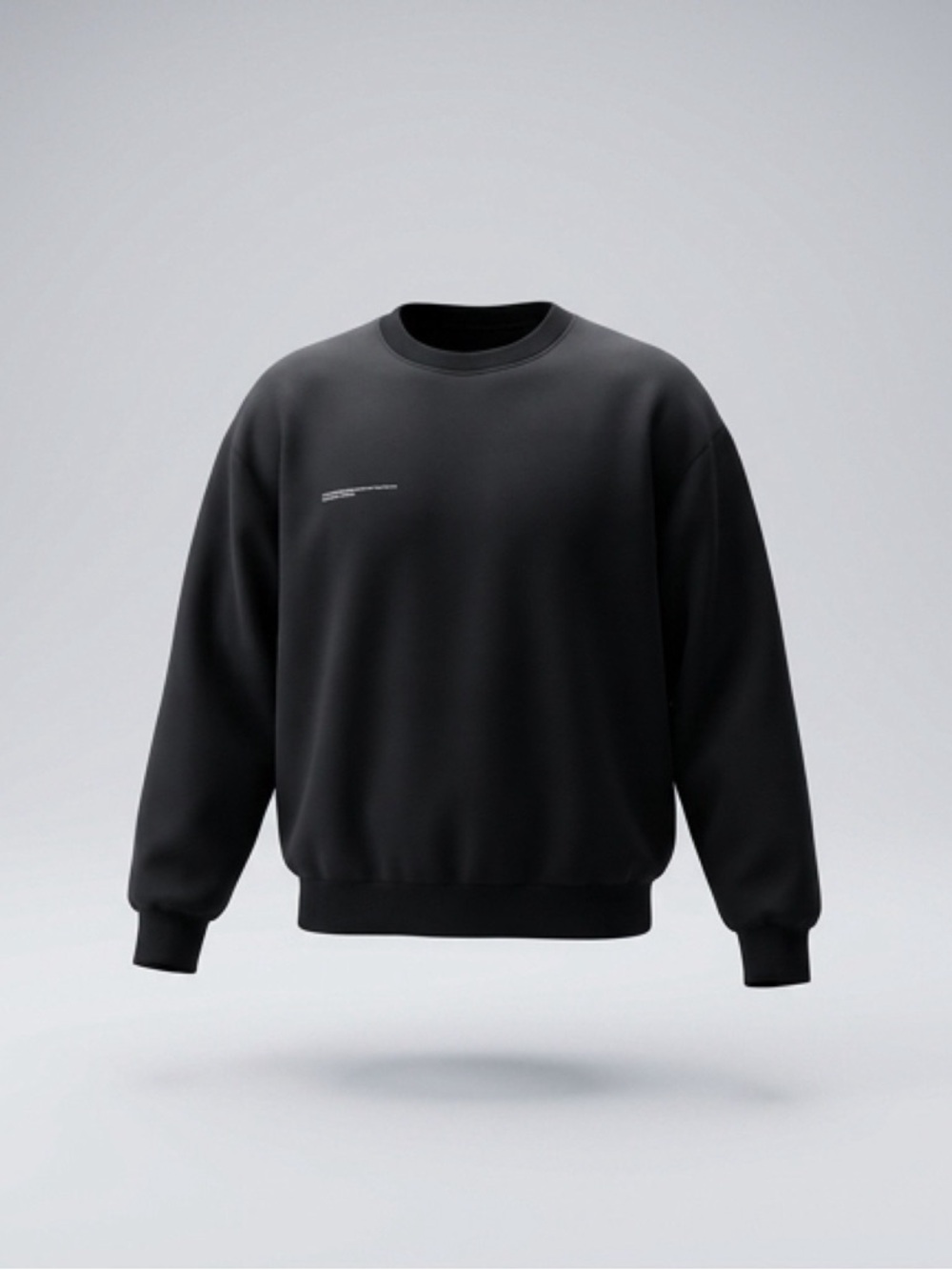 Pangaia Black 365 Midweight Crewneck Sweatshirt
